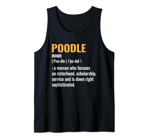 Poodle A Woman Who Focuses On Sisterhood Pudel Dog Owner Tank Top von Toy Poodle Dog Lover Gifts Poodles