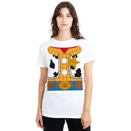 Disney Women's Toy Story Woody Costume Ladies, White T-Shirt, M von Toy Story