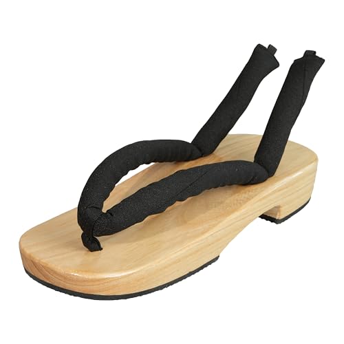 Anime Unisex Cosplay Vielseitige Sommer Holz Clog Schuhe Japanische Cosplay Oshitari Prop, Schwarz, 37 EU von Toyep Cosplay