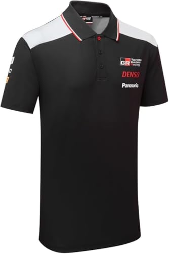 Toyota Gazoo Racing WRT Team Collared Poloshirt - Rallye-Weltmeisterschaft - Offizieller Merchandise-Artikel - Schwarz/Rot/Weiß (XS) von Toyota Gazoo Racing