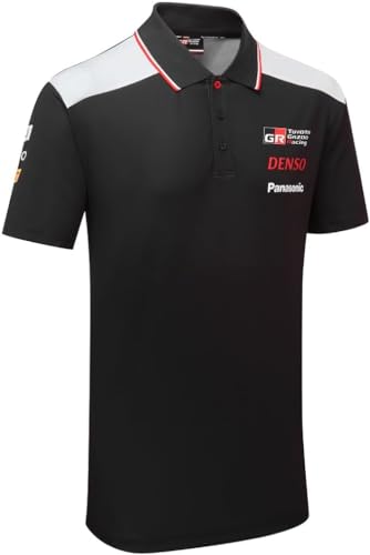 Toyota Gazoo Racing WRT Team Collared Poloshirt - Rallye-Weltmeisterschaft - Offizielles Merchandise - Schwarz/Rot/Weiß, Schwarz , 3XL von Toyota Gazoo Racing