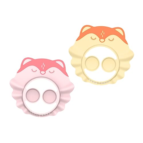 2 Stück Adjustable Bathing Shampoo Caps Wasserdichter Schutz für Haarschnitte Duschen Ergonomisches Design für Junge Mädchen von Toyvian