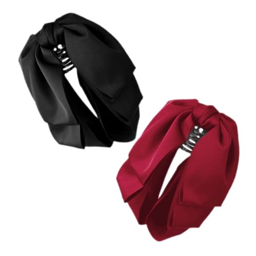 Toyvian 2stücke Haarklammer Mit Schleife Für Frauen Pferdeschwanzklammer Mit Band Für Formelle Und Alltags Anlässe Haarspangen Für Mädchen Und Erwachsene von Toyvian