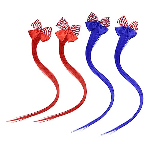 Toyvian 4stücke Teiliges Haarspangen Mit Schleife Amerikanische Unabhängigkeitstag Haarschmuck Blau Und Rot Für Partys Und Festivals Accessoire Für Besondere Anlässe von Toyvian