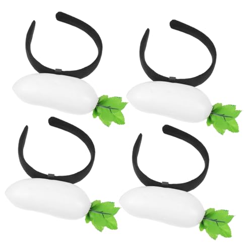 Toyvian 4stücke Essens-stirnband-kostüm Mit Daikon- Kopfbedeckung Für Erwachsene Lustiges Stirnband Für Party-outfits Und Halloween-kostümaccessoires von Toyvian