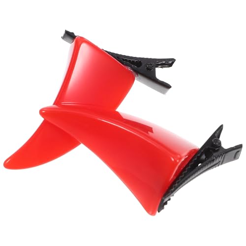 Toyvian 1 Paar Halloween-Haarspangen Hörner Kostüm Haarklammern Haarspangen aus Horn Teufelsschwanz halloween haarschmuck halloween haarspange Hörner Haarspange Hörner Haarschmuck Harz rot von Toyvian