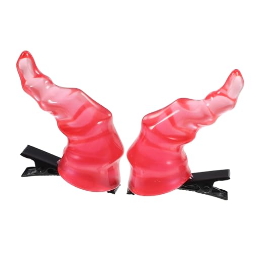 Toyvian Hörner-haarspange Für Halloween Horn-haarspangen Haarschmuck Für Frauen Teufelshörner-haarreif Cosplay-haaraccessoires Hörner-haarnadeln Halloween-haarspangen Für Mädchen von Toyvian
