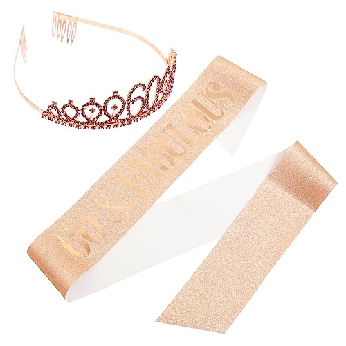 Toyvian 1satz Geburtstag Krone Und Schärpe Set Für Frauen Elegante Goldene Partydekoration Wiederverwendbares Accessoire Für Unvergessliche Feiern von Toyvian