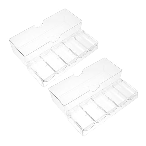Toyvian Poker Chips Lagerung Organizer Poker Chip Rack 2 Stücke Tablett Deckel von Toyvian