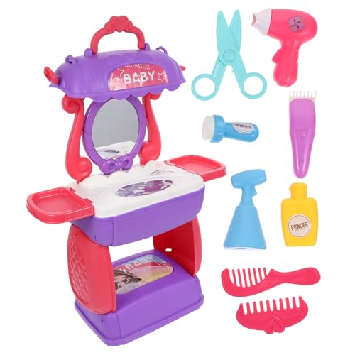 Toyvian 1satz Junge Mädchen Friseursalon Spielzeugset Teiliges Set Mit Haartrockner Glätteisen Spiegel Und Zubehör Kreatives Rollenspiel Für Mädchen Sicheres Kindgerechtes Design von Toyvian