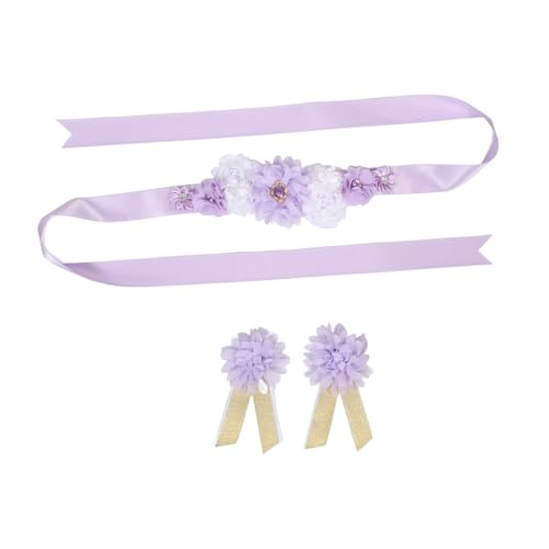 Toyvian Schärpen-set Für Schwangere – Blumen-schärpengürtel Für Die Babyparty Dekorative Ansteckblume Bequemes Schwangerschafts-accessoire Perfekt Für Besondere Anlässe von Toyvian