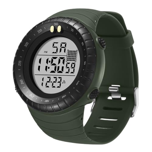 Toyvian Multifunktionale Elektronische Sportuhr für Herren Leuchtendes Design für Outdoor Aktivitäten und Schwimmen Robustes Armband von Toyvian