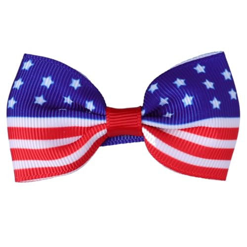 Toyvian 10 Stk amerikanische flagge haarnadel 4. Juli Haarschleifenclips Haarspangen Haarklammer Bowknot-Haarspange Haarnadeln für Kinder Krawatte Ausgabekarte Vereinigte Staaten Baby von Toyvian