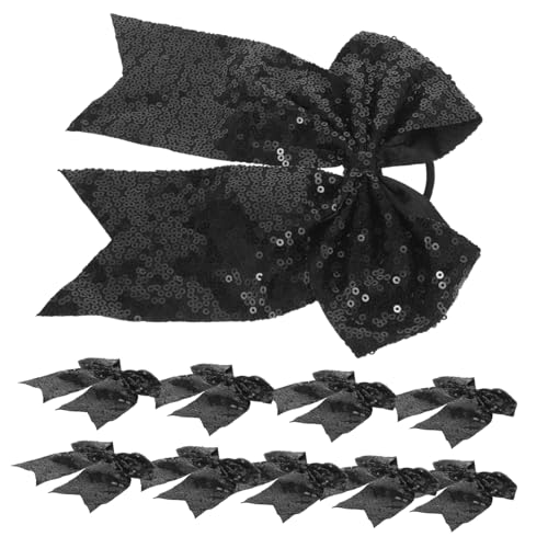 Toyvian 10stücke Dekorative Haar Bögen Haarbänder Mit Schleifen Für Cheerleader Sport Und Alltag Elastische Haar Krawatten Für Mädchen Und Frauen von Toyvian