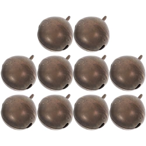 Toyvian 10 Stück Kupfer Glocken für Haustierhalsband Laut Klingel für Große Hunde und Ziegen Verstellbar Robuste Schellen für Weihnachtsdekoration DIY Basteln und von Toyvian