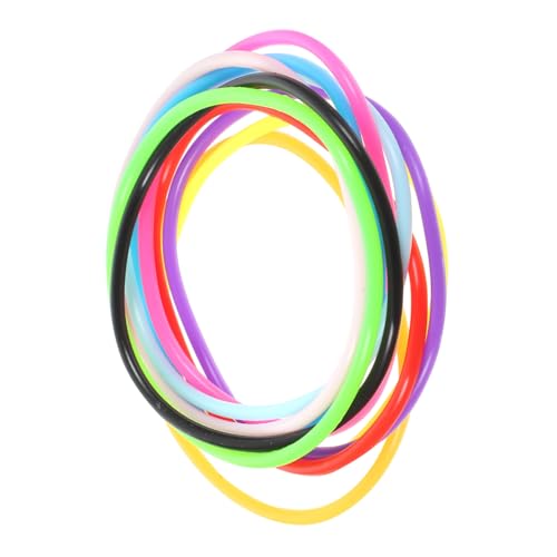 Toyvian 10 Stück Teiliges Farbige Jelly Silikonarmbänder Elastisch Leicht Komfortabel Retro Style für Damen und Herren Modische Dekorative Armbänder von Toyvian