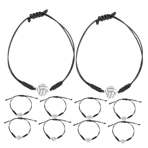 Toyvian 10 Stück Teiliges Volleyball Armband Verstellbare Handgefertigte Geflochtene Seilarmbänder Strapazierfähig und Bequem Sport-accessoire für Jugendliche Damen und Herren für von Toyvian