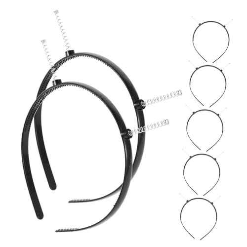 Toyvian 10 Stück Zubehör Für Stirnbänder Stirnband Zum Waschen Des Gesichts Diy -kostüm-stirnbänder Diy-kunsthandwerk Zur Herstellung Von Haarbändern Stirnbänder Masse Plastik Black von Toyvian