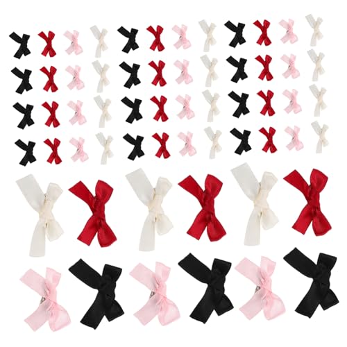 Toyvian 100 Stück Mini Haarschleifen Clips Schleifen Haarspangen Rutschfeste Leichte Haarschmuck Accessoires für Mädchen Kleinkinder und Teens Süße Schleifen für Alltag und Flechtfrisuren von Toyvian