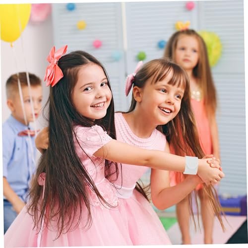 Toyvian 100 Stück Weiße Klatscharmbänder Blanko DIY Armbänder zum Bemalen für Kreative Schnapparmbänder Langlebig und Vielseitig für und Geschenke von Toyvian