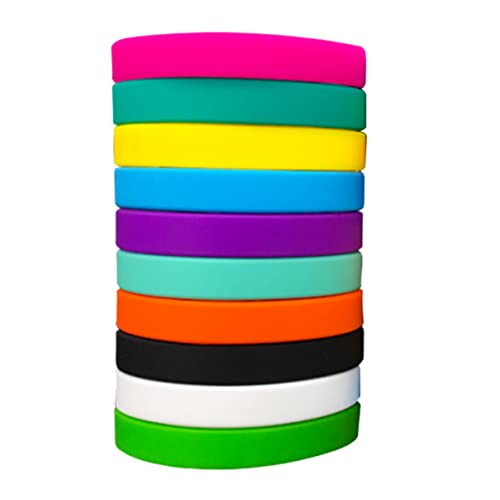 Toyvian 100Stücke Silikonarmbänder Soliden Farben Armbandbänder für Frauen und Party Toyvian 100Stücke Silikonarmbänder Soliden Farben Armbandbänder für Frauen und Party von Toyvian