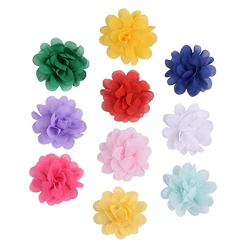 Toyvian 10st Spinnende Blumenhaarspangen Blumen-haarschmuck Haarschmuck Für Kleinkinder Haargummis Für Kleinkinder Florale Haarspange Stoff Europäisch Und Amerikanisch Kopfbedeckung von Toyvian