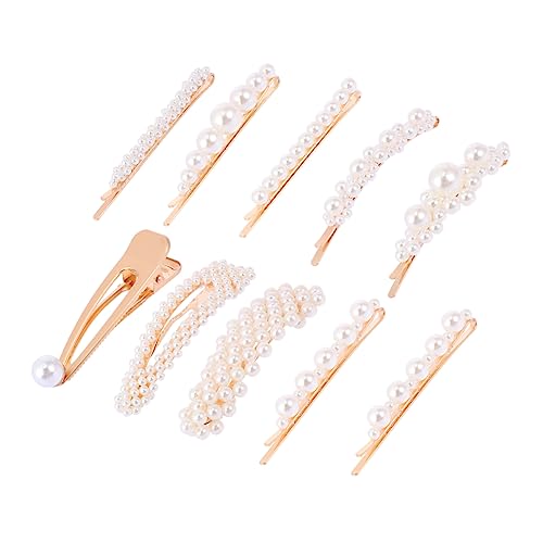 Toyvian 10st Brautkopfschmuck Für Die Hochzeit Haarspangen Für Frauen Macaron Haarspangen Koreanische Perlenclips Bobby-haarnadel Hochzeit Haarspange Kinder Bobby Acryl Einstellen Fräulein von Toyvian