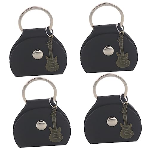 Toyvian 12 STK Tasche für Gitarrenpicks Totenkopf-Autoabzeichen Schlüsselanhänger für Kinder Guitar Pick Holder Gitarren zubehör Handtaschen Auto-Schlüsselanhänger Gitarrentasche tragbar von Toyvian