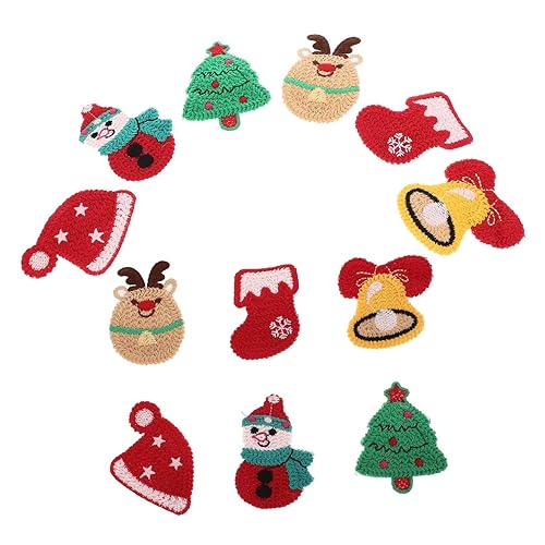 Toyvian 12 Stk Clips Für Weihnachtsmützen Weihnachten Gestrickte Haarspangen Weihnachtsmütze-haarspangen Krokodilklemmen Haarspange Für Den Urlaub Süße Jingle Bell Kind Schmücken Garn Pony von Toyvian