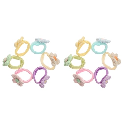 Toyvian 12 Stk Elastischer Blumen-haargummi Cartoon-haarband Florale Haarschleifen Blumenhaarseil Zopffixierer Für Den Sommer Boho-haar-armbänder Blumenhaarschals Hohe Elastizität Kind von Toyvian