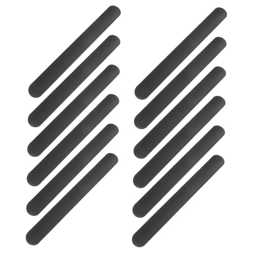 Toyvian 12 Stück Teiliges Silikon Schnapparmband Flexible DIY Armbänder mit Leerer Fläche Langlebig und als Party Mitgebsel für Kindergeburtstag Schwarze Slap Bands für Jungen und Mädchen von Toyvian