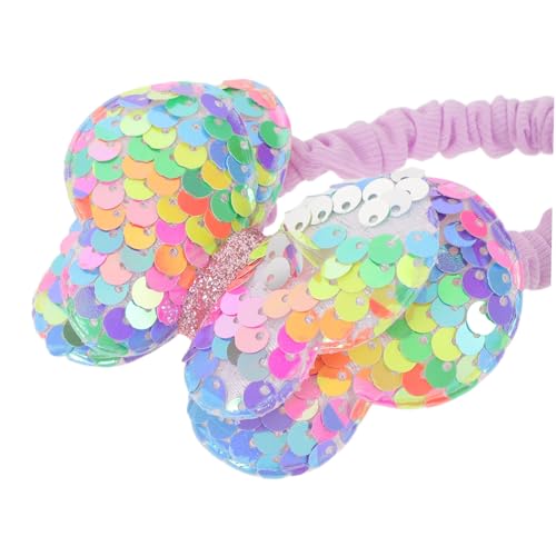 Toyvian 14 Stück Teiliges Haargummis mit Glitzernden Pailletten Schleifen Weiche Elastische Haarbänder für Mädchen Schonend und Sicher für Hohe Bunte Ponytail Accessoires von Toyvian