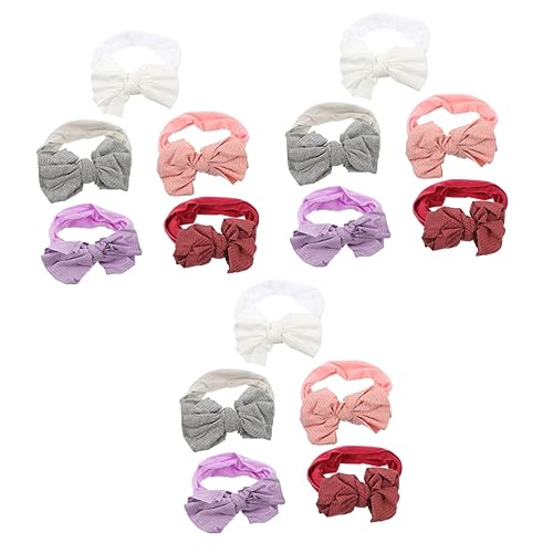 Toyvian 15 Stk Stirnband Baby Kopf Wickel Baby-turban-hut Turbane Für Kleinkinder Haargummis Für Babys Babyschleifen Rosa Haarschmuck Rosa Haargummi Foto Neugeboren Elastizität Nylon von Toyvian