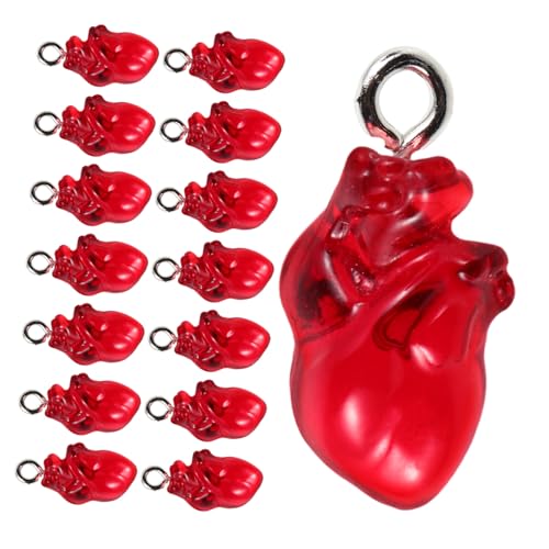 Toyvian 15stücke Herz Anhänger Schmuck Für Selbermachen Zubehör Zur Schmuckherstellung Charms Für Armbandherstellung Und Halsketten Dekorative Anhänger von Toyvian