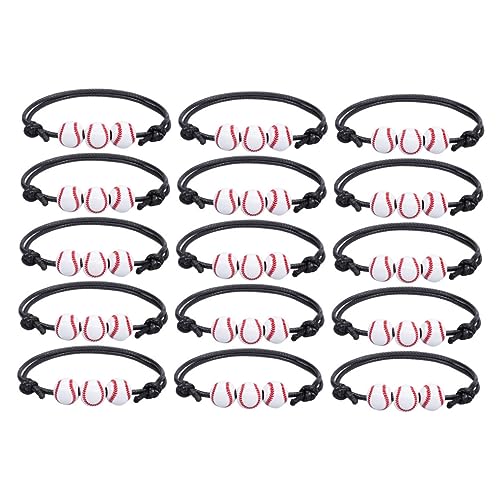 Toyvian 15stücke Baseball-armband Sportarmband Erinnerungsgeschenk Dekorative Armbänder Für Moderne Frauen Für Modische Kleidung Geschenk Für Baseball-liebhaber von Toyvian