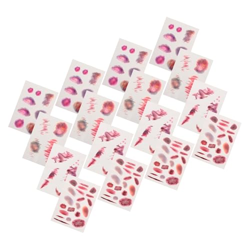 Toyvian 16 Blätter Simuliertes Wundpflaster Gesichtshaut Tattoo Bluterguss Narbe Halloween Narben Und Wunden Narben Tattoo Männer Aufkleber von Toyvian