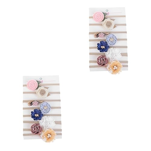 Toyvian 16 Stk Stoff Baby Stirnband Niedliche Blumen Kinder Kopf Bedeckungen Babyhaar Baby-blumen-haarband Neugeborene Kopftücher Baby Stirnbänder Turban Kleinkind Stoffblumen Krawatte von Toyvian