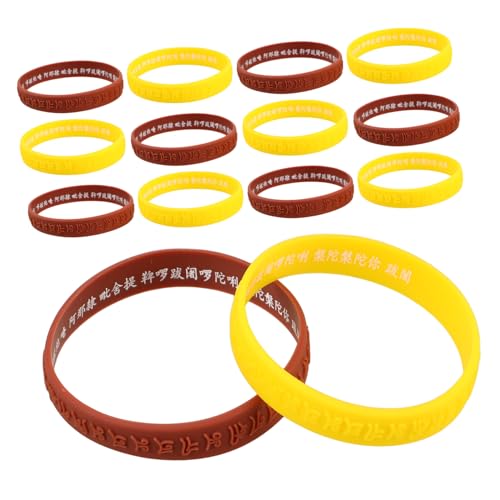 Toyvian 16 Stück Sanskrit Silikonarmband Silikonarmbänder für Jungen Silikonarmbänder für Veranstaltungen Rote Handgelenksbänder Armbänder aus Silikon Kieselgel von Toyvian