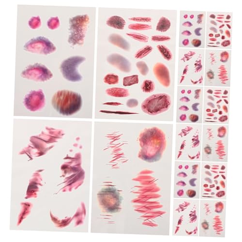 Toyvian 16blätter Halloween Temporäre Tattoos Realistische Wunden Und Narben Schock-effekte Fake Bruise-wunden Aufkleber Für Cosplay Und Maskerade Partys von Toyvian