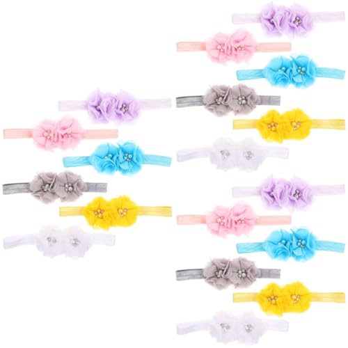 Toyvian 18 Stk baby stirnband Haargummis für kleinkind stirnband baby stirnbänder Haarschmuck Haarband Stirnbänder für Kinder Stirnband für Kinder Hand nähen Geschenk Stoff von Toyvian