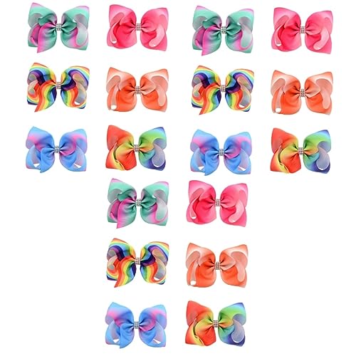 Toyvian 18 Stk Bowknot-Haarspangen kinder haarschmuck hair accessories for kreativer Kopfschmuck für Mädchen Haarklammer Haarnadel Haarspangen mit Farbverlauf Kinder Haarspange von Toyvian