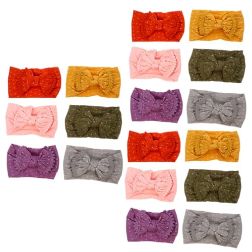 Toyvian 18 Stk Schleife Stirnband Turban Bowknot Stirnband Dot Headwraps Mit Schleifen Schlichtes Stirnband Haarband Mit Schleife Für Babys Baby-turban Neugeboren Nylon Elastisch Strümpfe von Toyvian