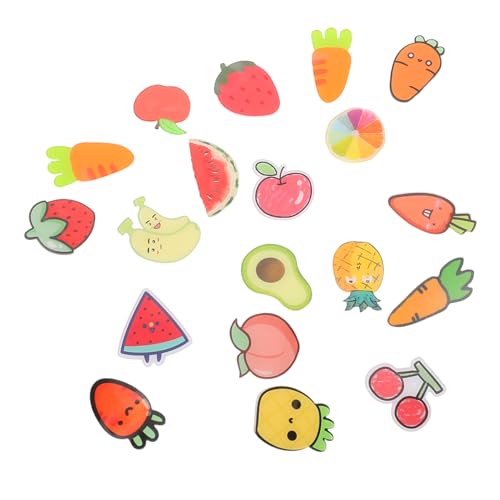 Toyvian 19 Stück Acryl Cartoon Abzeichen für Kleidung Rucksäcke und Mehr Bunte Obst Themen Pins für Alltag und Partys von Toyvian