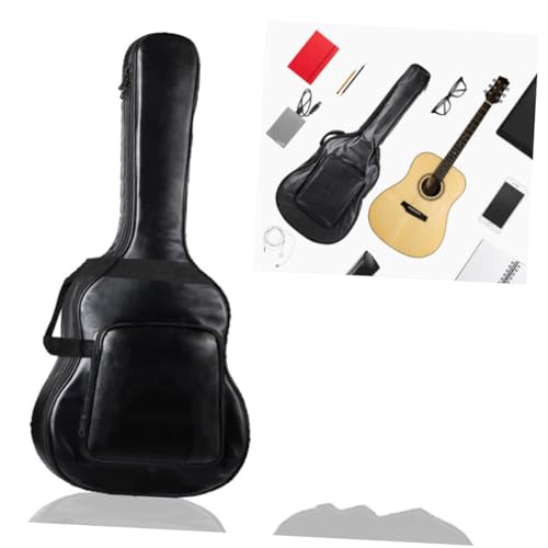 Toyvian 1Stk Dirndl günstig blackh Gitarrentasche aus PU-Leder Saiteninstrumente Paket Backpacking zubehör Ballade Gigbag Tasche für E-Gitarre Gitarrenkoffer Geigenkoffer von Toyvian