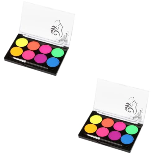 Toyvian 2 Kisten Festival-pigment Gesicht Palette Körper Liner Gefälscht Cosplay Schminkzubehör Für Erwachsene Make-up-pigment Festival-make-up-farbe Make-up Fettfarbe Farbe Zeichnen Rosa von Toyvian