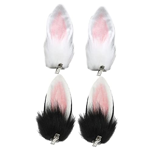 Toyvian 2paare Cosplay Haarclips Kaninchen Ohr Haarclips Cosplay Kopfschmuck Ohr Dekore Kostüm Requisiten von Toyvian