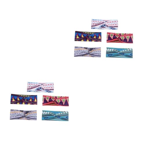 Toyvian 2 Sätze Haarschmuck Damen-stirnband Party Bands Geflochtenes Haarband Zubehör Dehnbare Haarbänder Böhmische Stirnbänder Kopftuch Stirnbänder Trainieren Polyester 5 Stück * 2 von Toyvian
