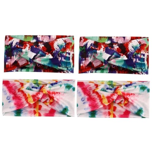 Toyvian 2 Sätze Sport Stirnband Breit Sportlich Rosa Trainieren Elastisch Stoff Haarband Läufer-stirnband Farbenfrohe Stirnbänder Yoga-stirnbänder Sportstirnband 91% Polyester 2 Stück * 2 von Toyvian