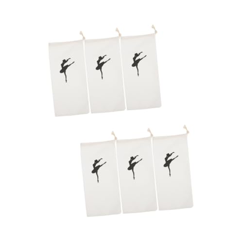 Toyvian 2 Sätze Tanzschuhtasche Ballettbeutel Ballettschuhe Tanztaschen Für Mädchen Pumps Ballett-Slipper-Tasche Schuhbeutel Kordelstring Schuhbeutel Mit Kordelzug Segeltuch 6 Stücke * 2 von Toyvian