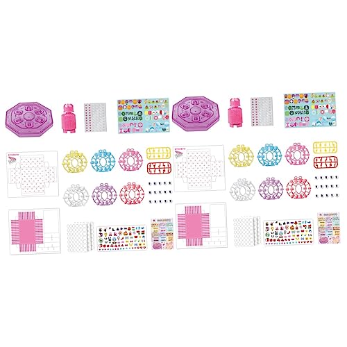 Toyvian 2 Sätze Nagelkunstspielzeug Für Kinder Make-up Für Kleine Mädchen Kinder Make-up-set Für Mädchen Make-up Für Kinder 4-6 Nagelkunstspielzeug Für Mädchen Bilden 3d Zubehör Papier von Toyvian